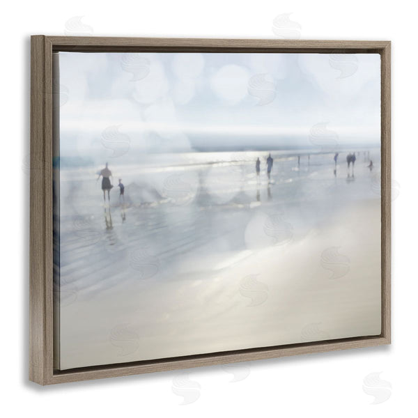 Stupell Industries Devon Davis | Summertime Beach Bokeh Effect Sandy Shore Horizon Wall Art