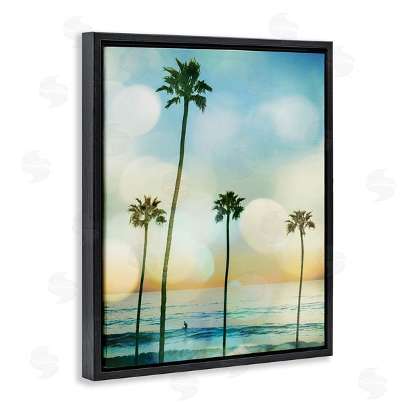 Stupell Industries Devon Davis | Surfing Tropical Palms Wall Art