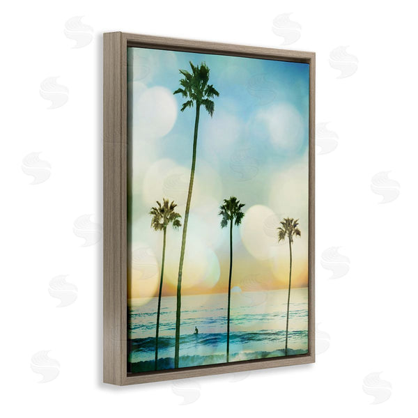 Stupell Industries Devon Davis | Surfing Tropical Palms Wall Art