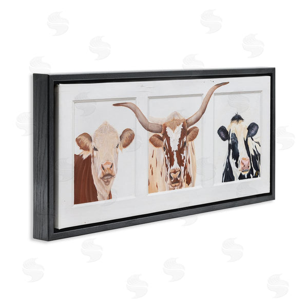 Stupell Industries Diane Fifer | Country Rustic Cattle Portraits Wall Art