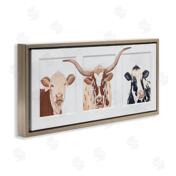 Stupell Industries Diane Fifer | Country Rustic Cattle Portraits Wall Art