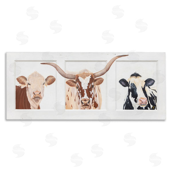 stupell industries Diane Fifer | Country Rustic Cattle Portraits Wall Art