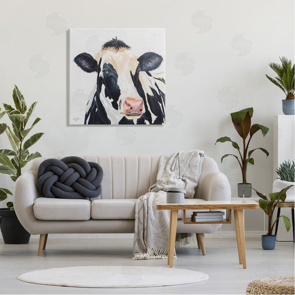 Stupell Industries Diane Fifer | Farm Cow Cattle Closeup Country Animal Portrait Wall Art