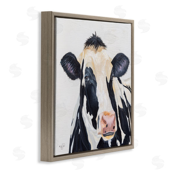Stupell Industries Diane Fifer | Farm Cow Cattle Closeup Country Animal Portrait Wall Art