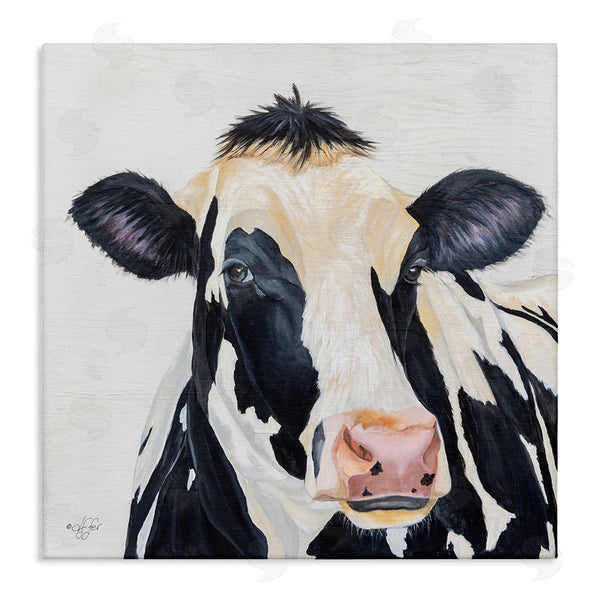 stupell industries Diane Fifer | Farm Cow Cattle Closeup Country Animal Portrait Wall Art