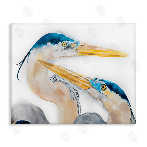 stupell industries Diane Fifer | Great Blue Heron Pairing Bird Waterfowl Pair Portrait Wall Art