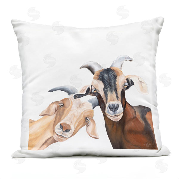 Stupell Industries Diane Fifer | Happy Farm Goat Pair Printed Throw Pillow
