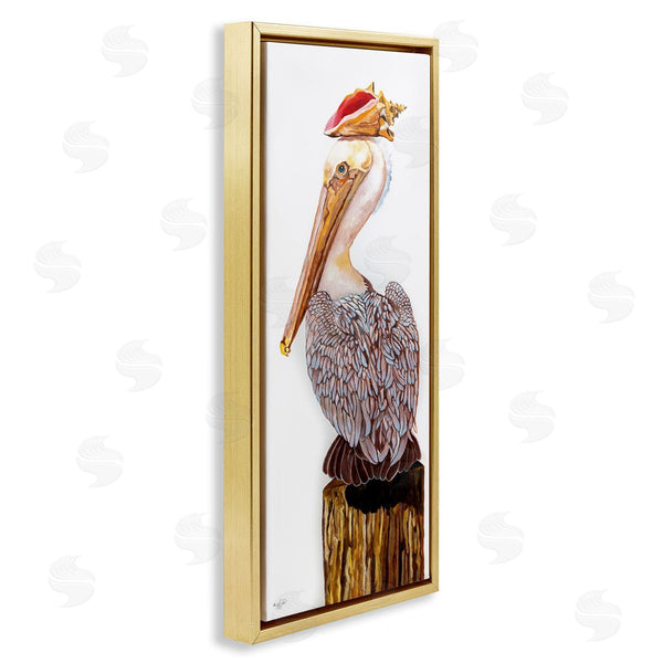 Stupell Industries Diane Fifer | Nautical Pelican With Sea Shell Wall Art