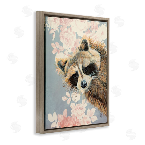 Stupell Industries Diane Fifer | Raccoon Hanging From Pink Flowers Animal Portrait Wall Art