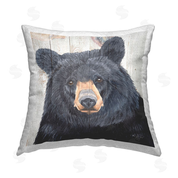 Stupell Industries Diane Fifer | Rustic Bear Face Printed Throw Pillow