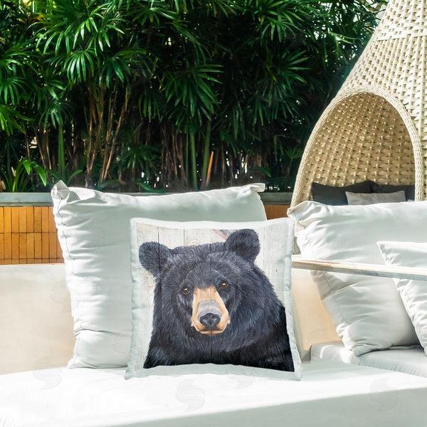 Stupell Industries Diane Fifer | Rustic Bear Face Printed Throw Pillow