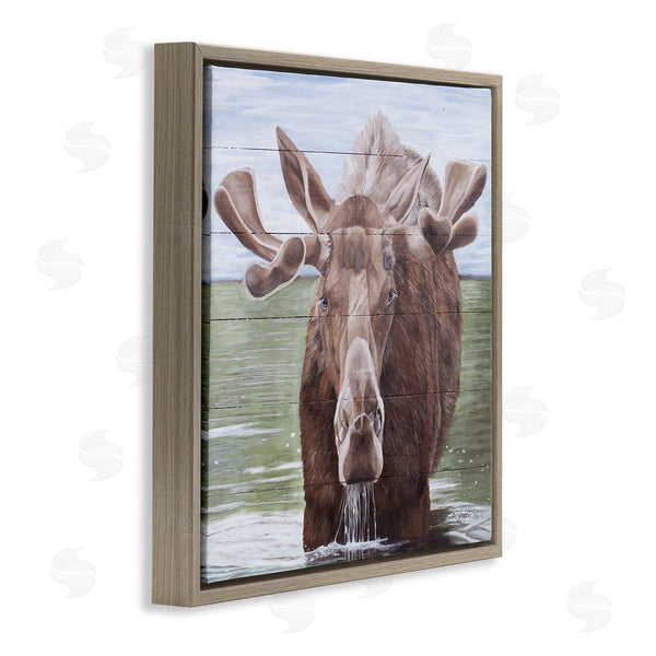 Stupell Industries Diane Fifer | Rustic Moose In Lake Wall Art