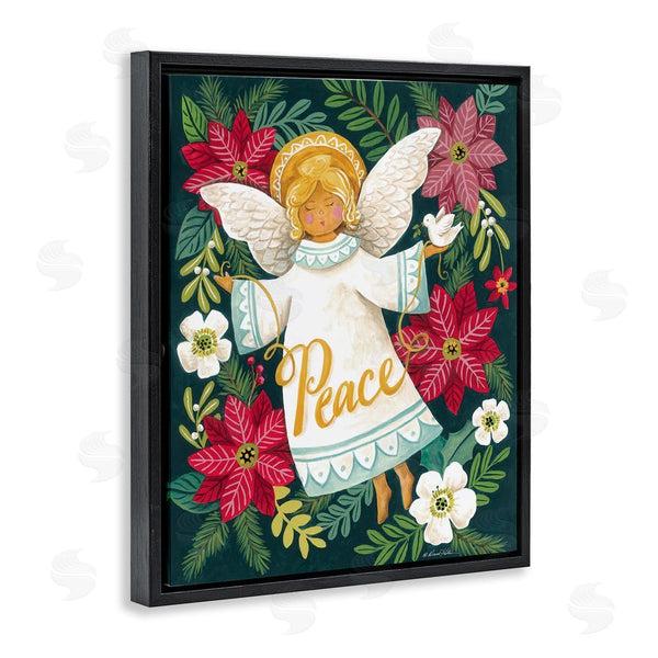 Stupell Industries Diane Kater | Angel With Peace & Botanicals Wall Art