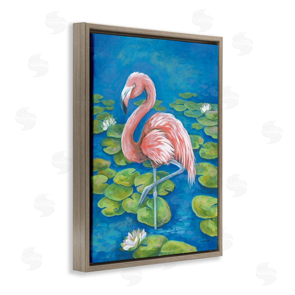 Stupell Industries Diane Kater | Balancing Flamingo & Lily Pads