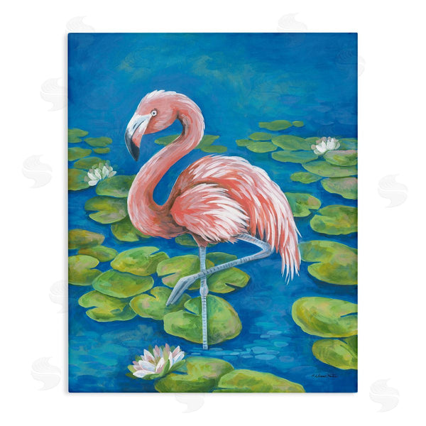 stupell industries Diane Kater | Balancing Flamingo & Lily Pads