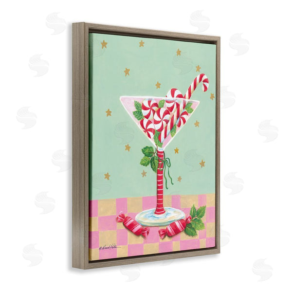 Stupell Industries Diane Kater | Festive Peppermint Martini Wall Art