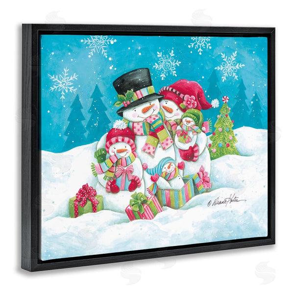 Stupell Industries Diane Kater | Festive Snowman Family Scene
