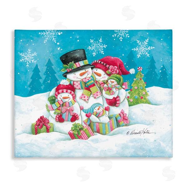 stupell industries Diane Kater | Festive Snowman Family Scene
