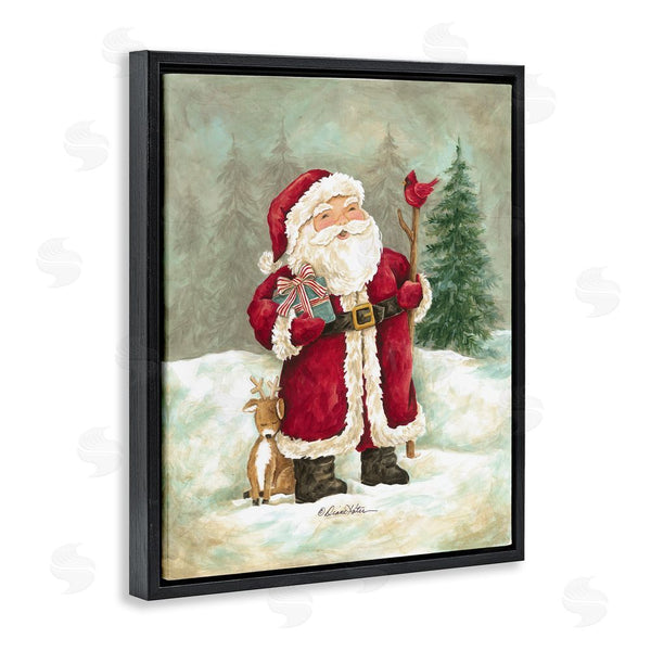 Stupell Industries Diane Kater | Joyful Santa & Cuddling Reindeer Wall Art