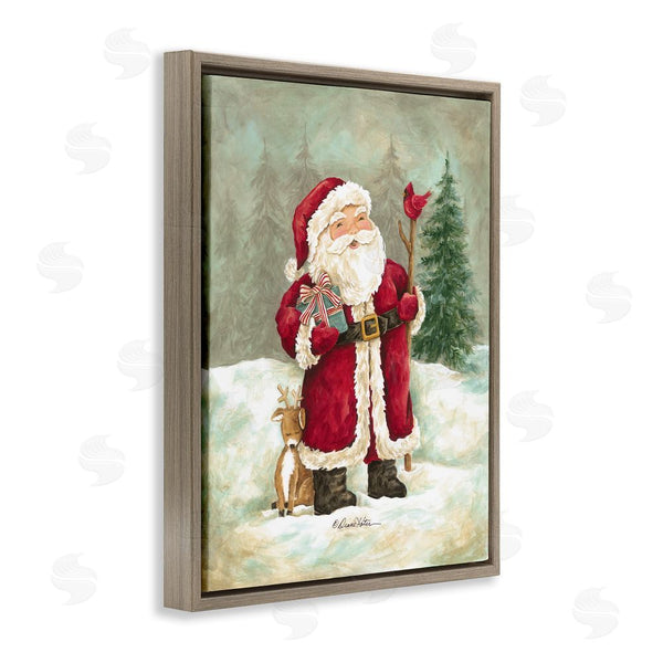 Stupell Industries Diane Kater | Joyful Santa & Cuddling Reindeer Wall Art