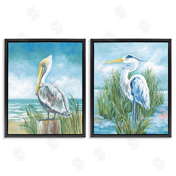 Stupell Industries Diane Kater | Pelican & Heron By Beachside