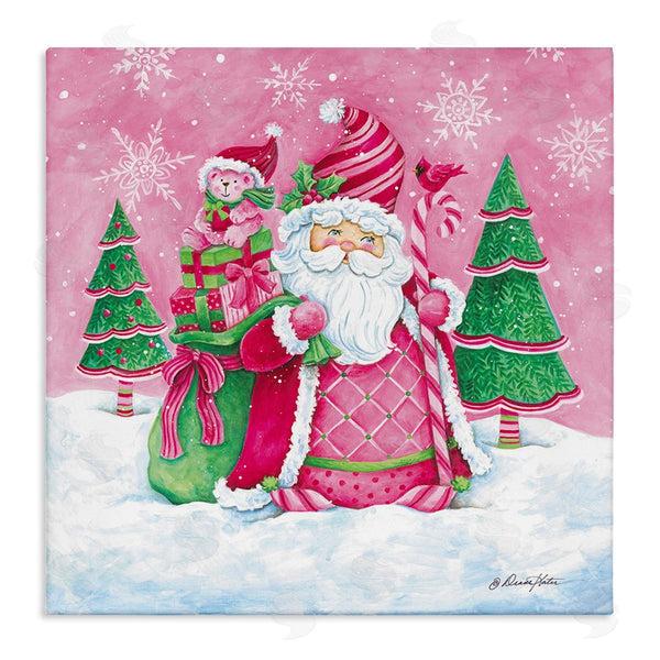 stupell industries Diane Kater | Pink & Green Santa Scene Wall Art