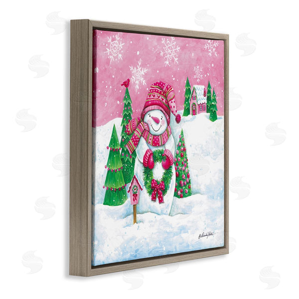 Stupell Industries Diane Kater | Scenic Winter Snowman Wall Art