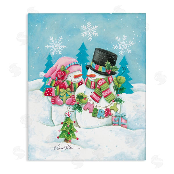 stupell industries Diane Kater | Vintage Festive Snowmen