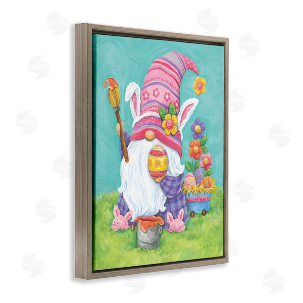 Stupell Industries Diane Kater | Whimsical Gnome Painting Easter Eggs Festive Flowers Wall Art