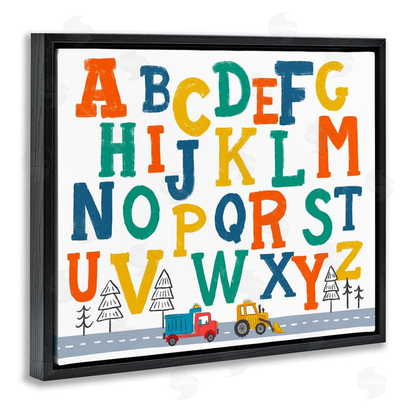 Stupell Industries Diane Labombarbe | Alphabet & Construction Trucks Wall Art