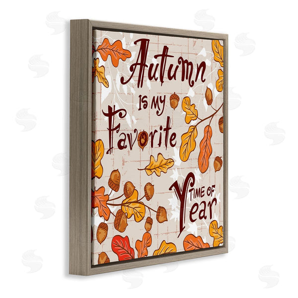 Stupell Industries Diane Labombarbe | Autumn Phrase With Leaves Wall Art