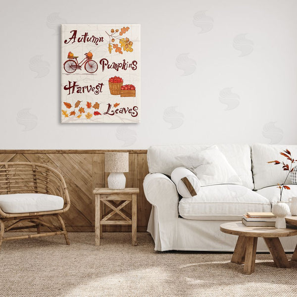 Stupell Industries Diane Labombarbe | Autumn Pumpkins Harvest Leaves Wall Art