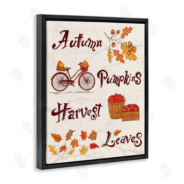 Stupell Industries Diane Labombarbe | Autumn Pumpkins Harvest Leaves Wall Art