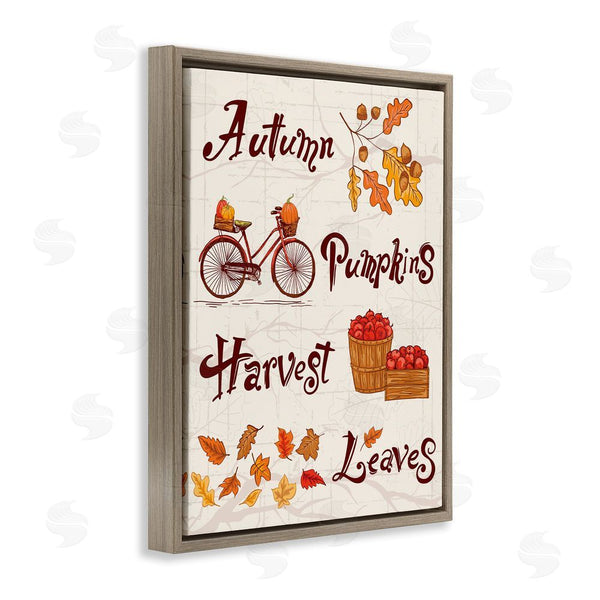 Stupell Industries Diane Labombarbe | Autumn Pumpkins Harvest Leaves Wall Art