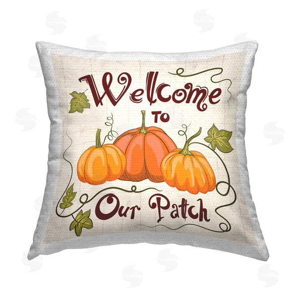 Stupell Industries Diane Labombarbe | Autumnal Pumpkins Welcome Printed Throw Pillow