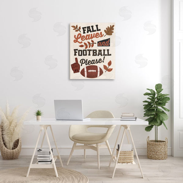 Stupell Industries Diane Labombarbe | Fall Leaves & Football Wall Art