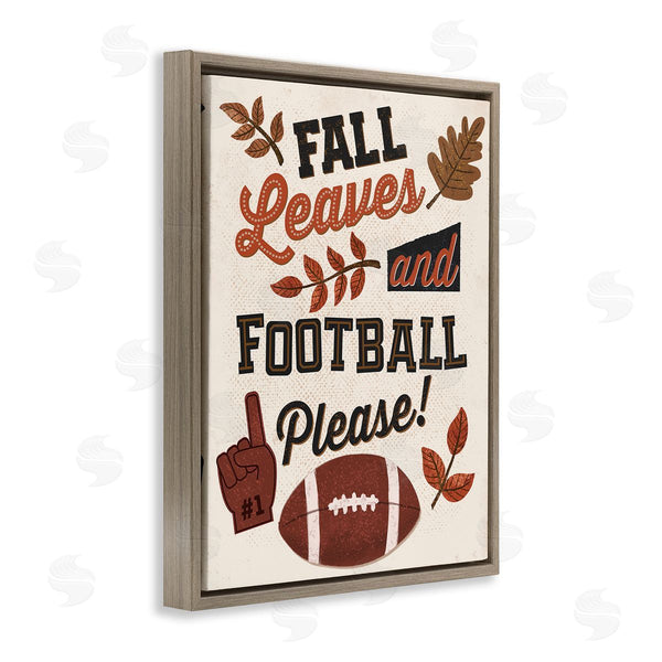 Stupell Industries Diane Labombarbe | Fall Leaves & Football Wall Art
