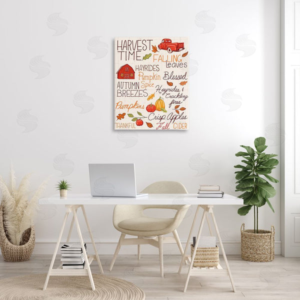 Stupell Industries Diane Labombarbe | Harvest Time Phrases Wall Art