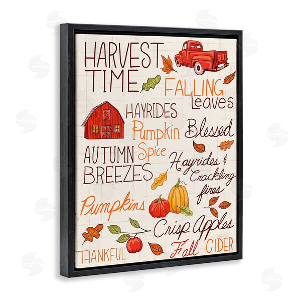 Stupell Industries Diane Labombarbe | Harvest Time Phrases Wall Art