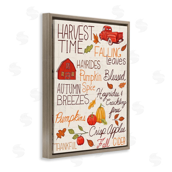 Stupell Industries Diane Labombarbe | Harvest Time Phrases Wall Art