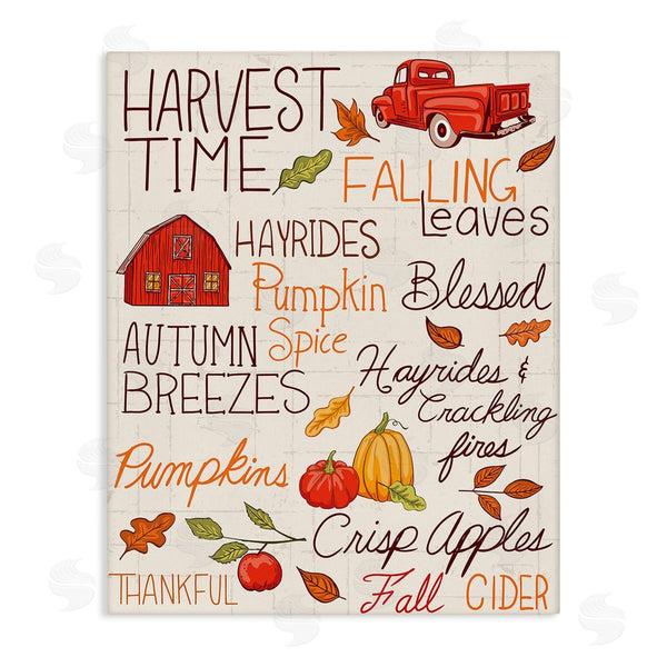 stupell industries Diane Labombarbe | Harvest Time Phrases Wall Art