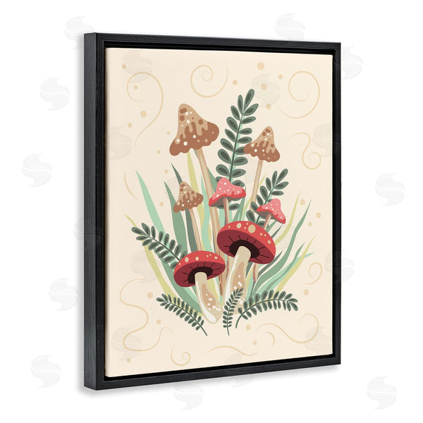Stupell Industries Diane Labombarbe | Mushrooms And Swirl Pattern