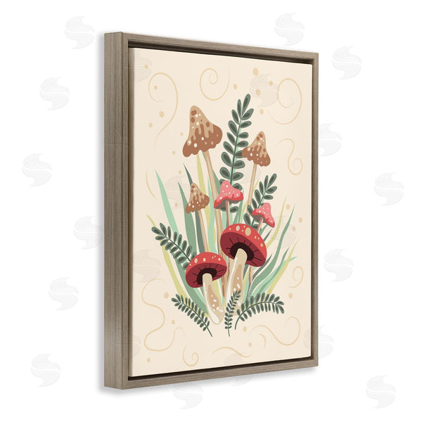 Stupell Industries Diane Labombarbe | Mushrooms And Swirl Pattern