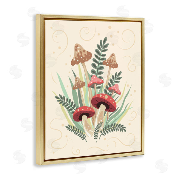 Stupell Industries Diane Labombarbe | Mushrooms And Swirl Pattern