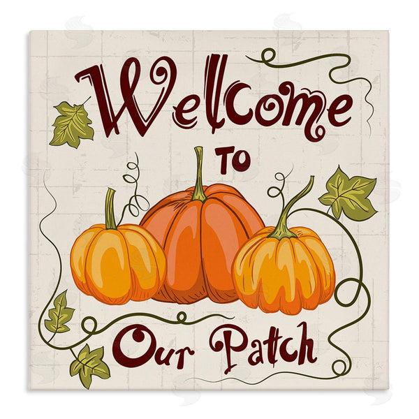 stupell industries Diane Labombarbe | Pumpkin Patch Welcome Wall Art