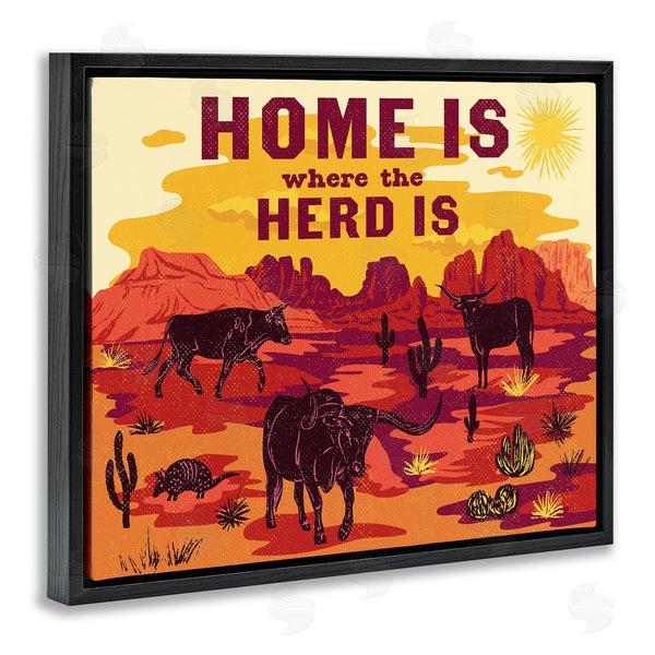 Stupell Industries Diane Labombarbe | Western Home Where Herd Is