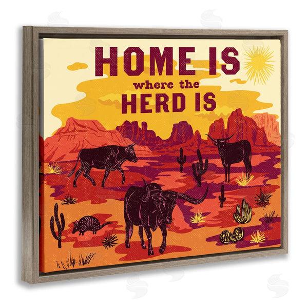 Stupell Industries Diane Labombarbe | Western Home Where Herd Is