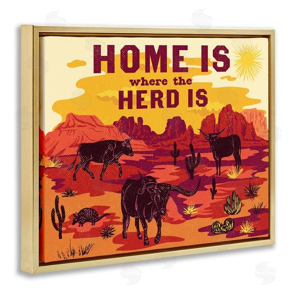 Stupell Industries Diane Labombarbe | Western Home Where Herd Is