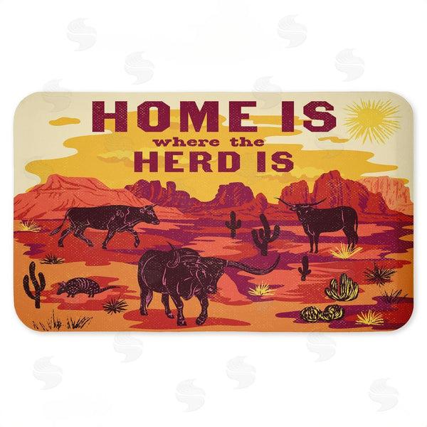 stupell industries Diane Labombarbe | Where The Herd Is Desert Scene Anti-Fatigue Mat