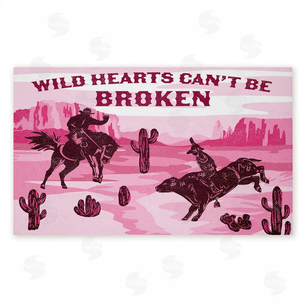 stupell industries Diane Labombarbe | Wild Hearts Can't Be Broken Non-Woven Door Mat